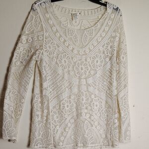 Elegant Cream Lace Blouse